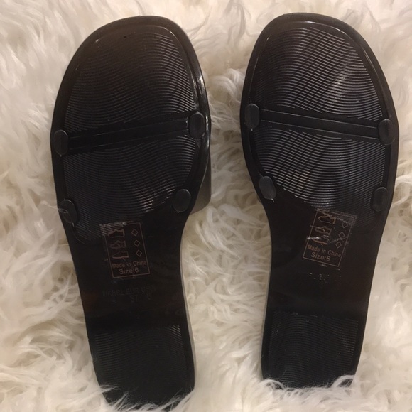 Shoe Republic LA black rhinestone slides - Picture 3 of 6